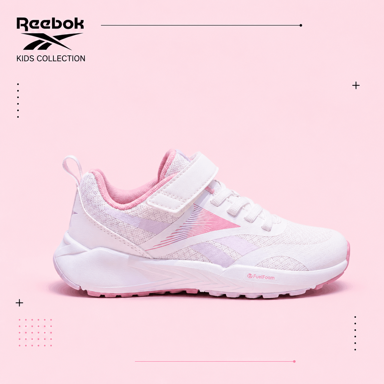 energen-run-elastic-lace-and-top-strap-100209263-1 کفش بچگانه دخترانه ریباک مدل Reebok Energen Run Elastic Lace And Top Strap 100209263 - Image 1