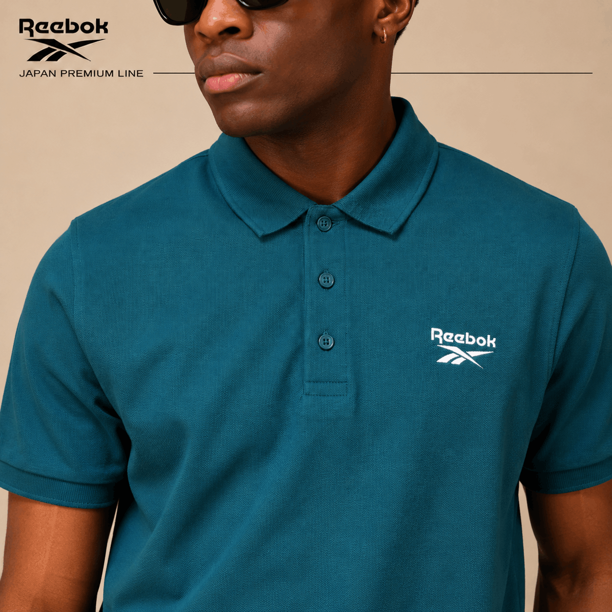 reebok-blaze-embroidered-ss-polo-shirt-retro-teal-200117-1 تیشرت مردانه ریباک مدل Reebok Blaze Embroidered SS Polo Shirt Retro Teal 200117 - Image 1
