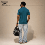 تیشرت مردانه ریباک مدل Reebok Blaze Embroidered SS Polo Shirt Retro Teal 200117 - Image 4