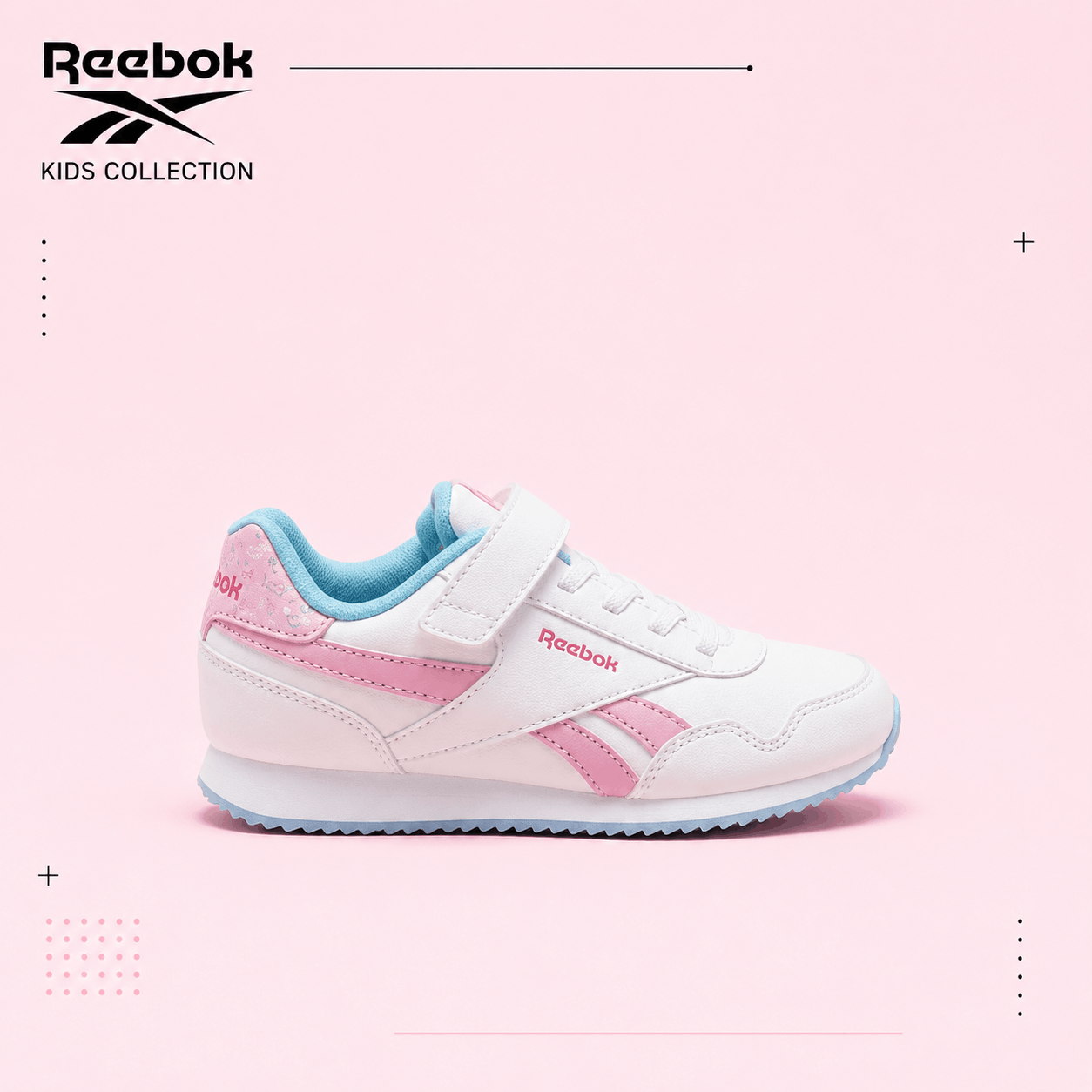 reebok-classics-royal-cl-jog-kids-100205860-1 کفش بچگانه دخترانه ریباک مدل Reebok Classics Royal CL Jog Kids 100205860 - Image 1