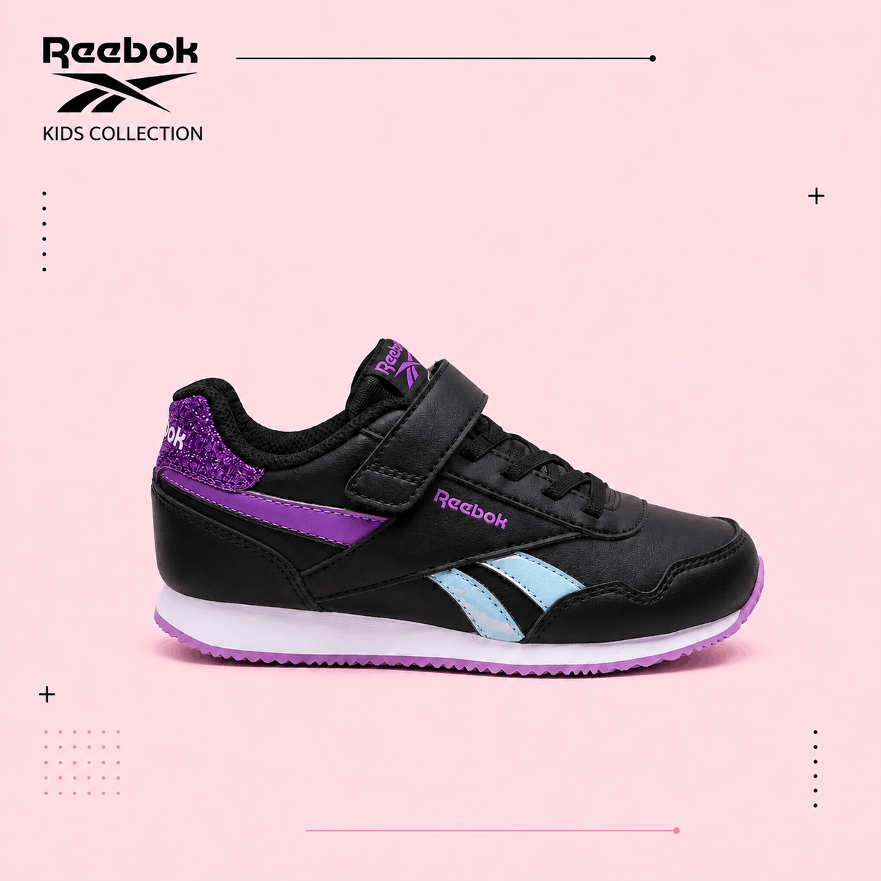 reebok-classics-royal-cl-jog-kids-100211287-1 کفش بچگانه دخترانه ریباک مدل Reebok Classics Royal CL Jog Kids 100211287 - Image 1